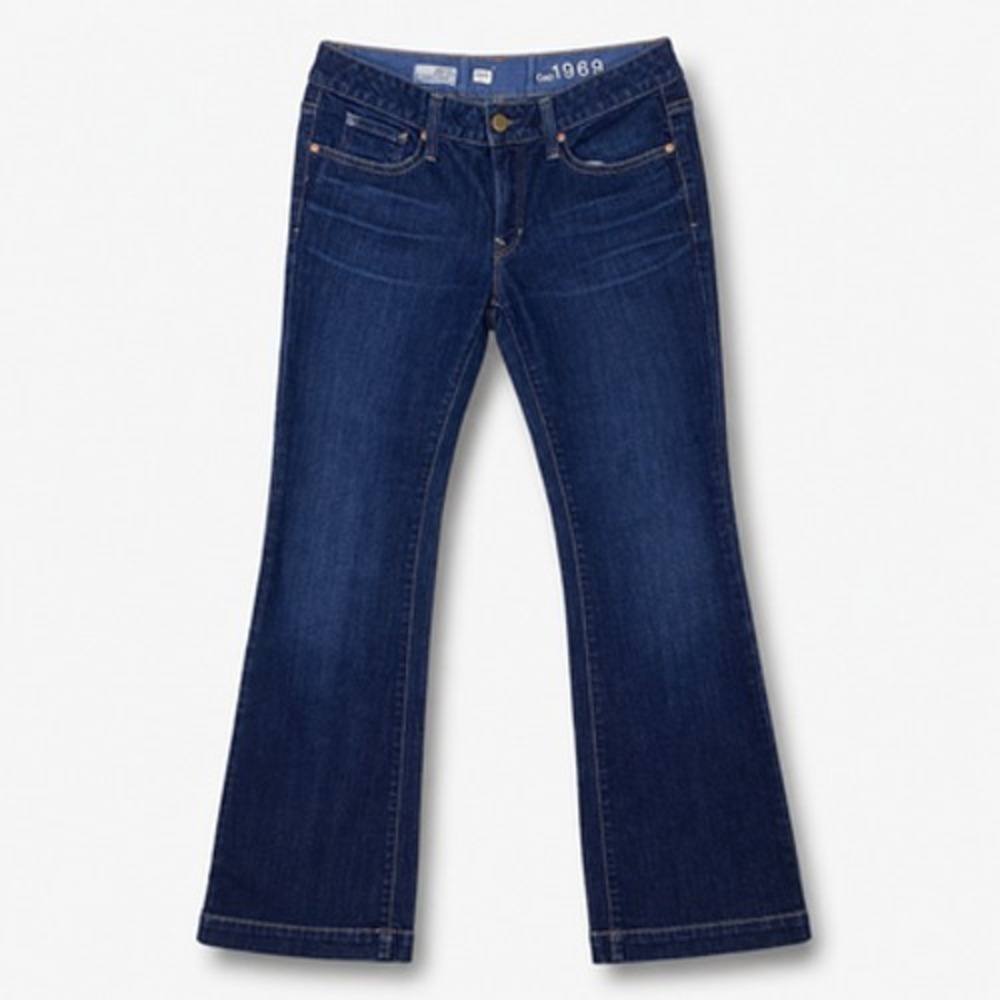 Gap 1969 Long and Lean Jeans Womens 26 12A Blue Stretch Bootcut 29 Inseam